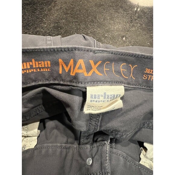 Urban Pipeline MaxFlex Men’s Straight Jeans 38x30 Blue Bleach Paint Splatter I - Picture 15 of 15